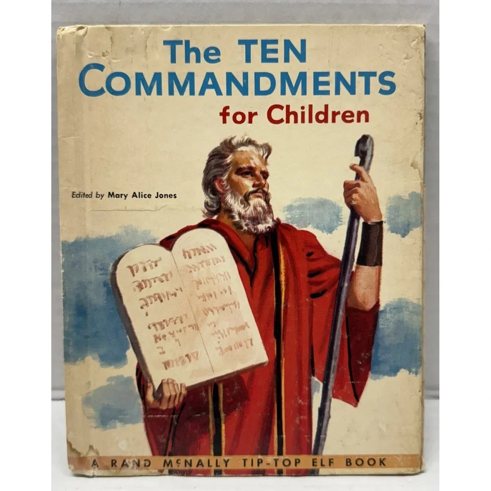 The Ten Commandments For Children - Mary Alice Jones (Hardcover, 1956) Vintage
